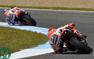 Marc Marquez passou a maior parte do fim de semana na sequência de Dani Pedrosa Marc Marquez passou a maior parte do fim de semana na sequência de Dani Pedrosa