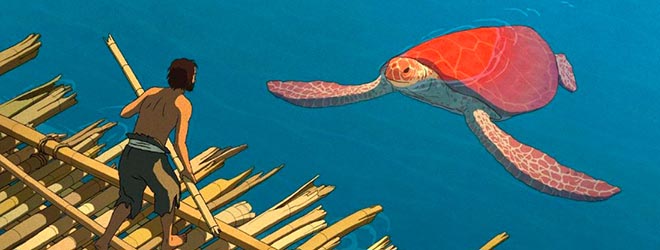 A Tartaruga Vermelha possui a alma e a sensibilidade das mais importantes produções feitas pelos Studios Ghibli. Com bastante simbologia, a estória se concentra na condição de um náufrago que simplesmente não consegue sair da ilha da qual ele está devido a uma estranha tartaruga vermelha
